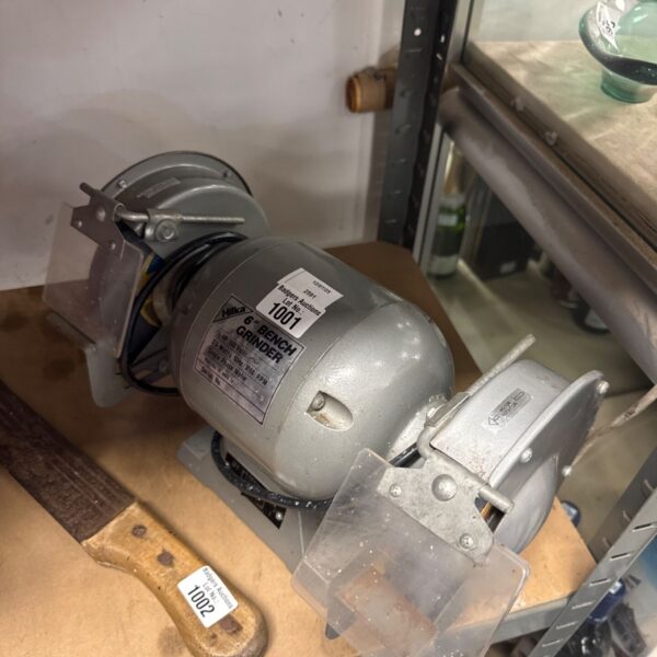 Hilka 6 inch bench grinder, a vintage workshop tool.