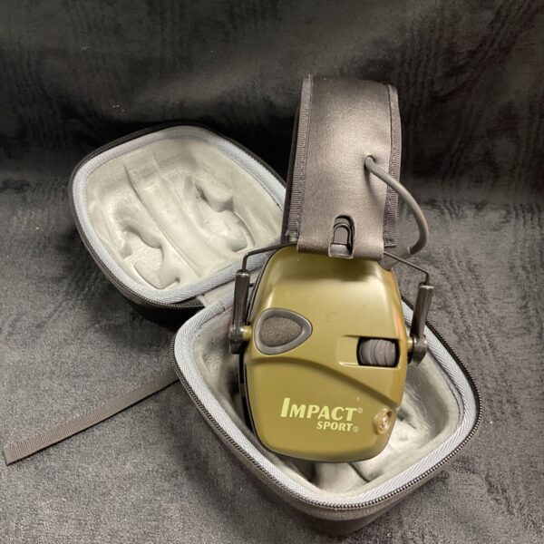 Honeywell Impact Sport ear defenders in zipped case.