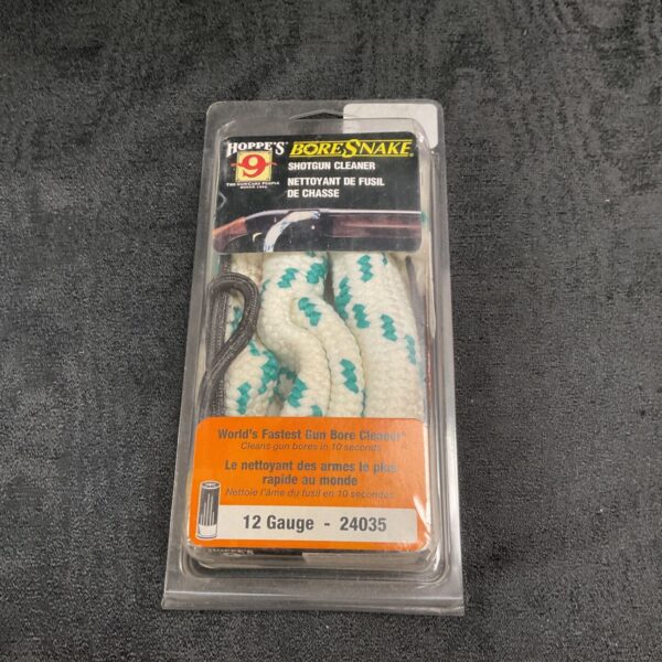 Hoppe's BoreSnake shotgun cleaner in original packaging, 12 gauge.