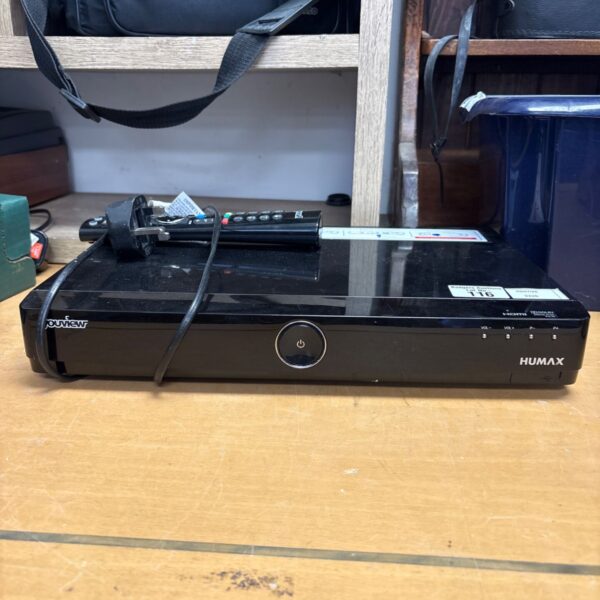 Black Humax Youview T1000 digital TV recorder set top box.