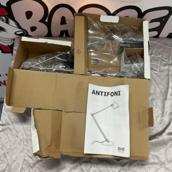 Black Ikea Antifoni adjustable reading lamp in used condition.