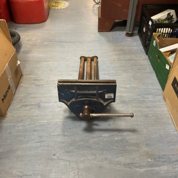 Vintage Irwin Record woodworking vice for workshop use.