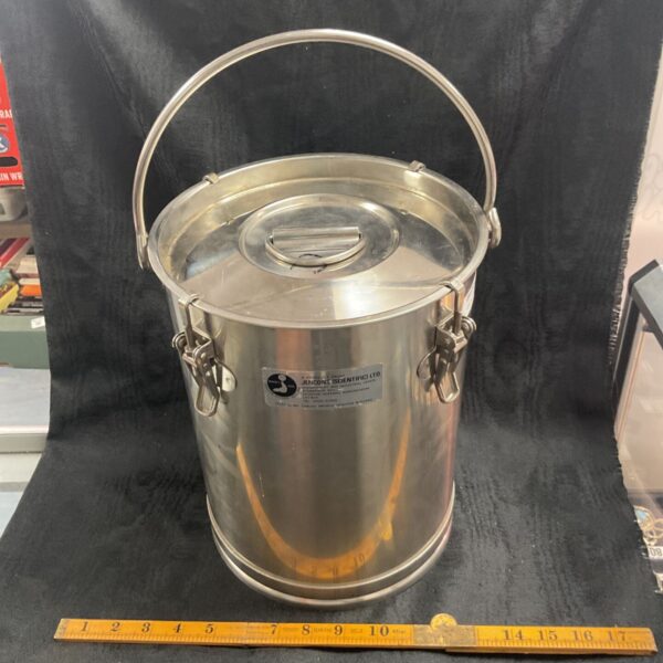 Stainless steel Jencons Scientific organ transport canister.