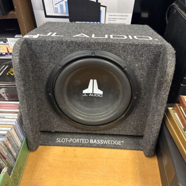 JL Audio 10 inch slot-ported car subwoofer enclosure.