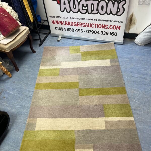 Geometric patterned John Lewis wool rug, 110x170cm.