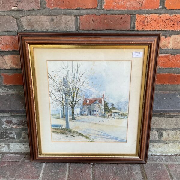 Joseph Holland Tringham watercolour painting of the Two Brewers Tavern.