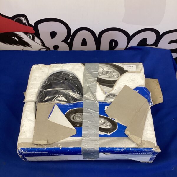 JVC CS-V6934 car speakers in original packaging.