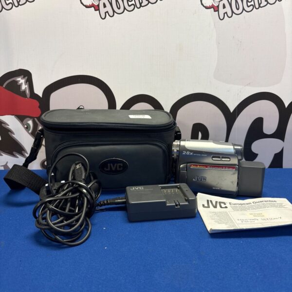 JVC GR-D72 0EK Digital8 camcorder with charger and case.