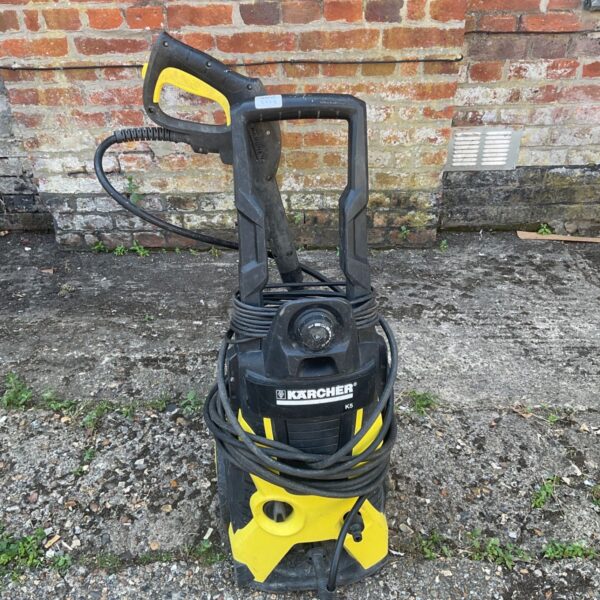 Kärcher K5 electric pressure washer for garden and patio cleaning.