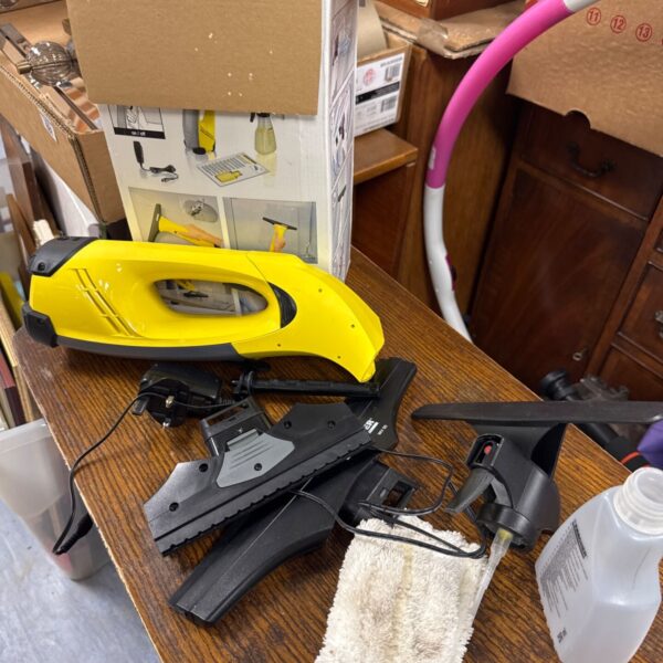 Karcher WV50 window vacuum cleaner with box and accessories.