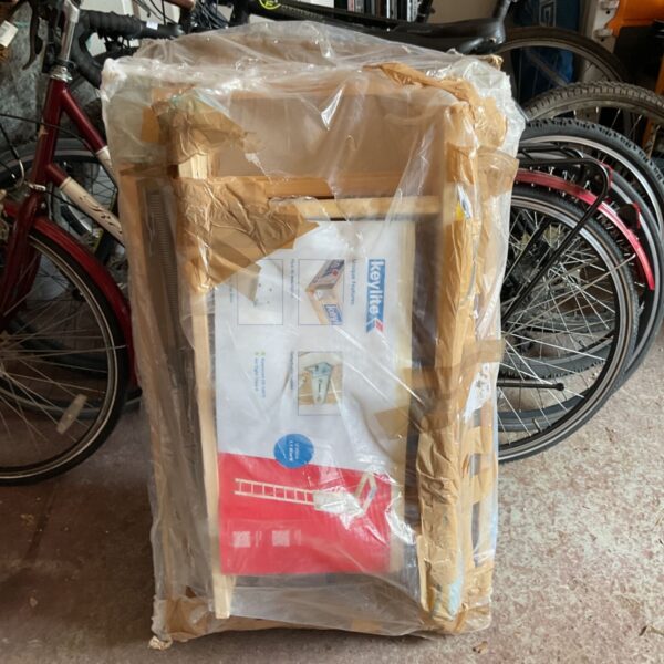 Keylite loft ladder kit KYL 04 wrapped in plastic.
