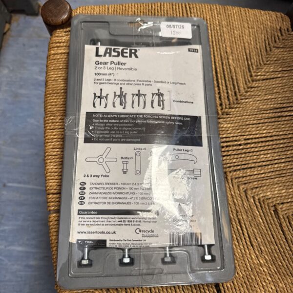 Laser gear puller model 1014 with 2 and 3 leg options.