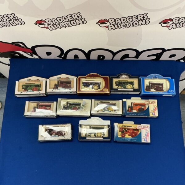 Lledo diecast model collection featuring Days Gone vehicles and farm sets.