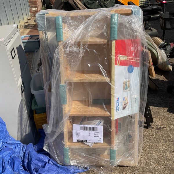 Plastic-wrapped loft hatch measuring 600x1200mm for attic access.