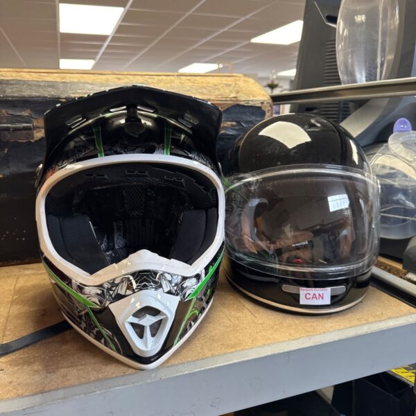 Shot race gear motocross helmet with black & chrome by city motorcycle helmet size XL