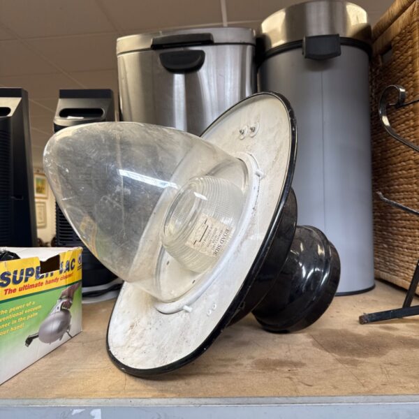 Large D W Windsor industrial/outdoor lamp head - lip slightly bent