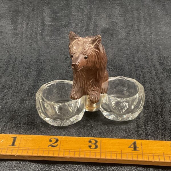 Antique black forest bear trinket dish