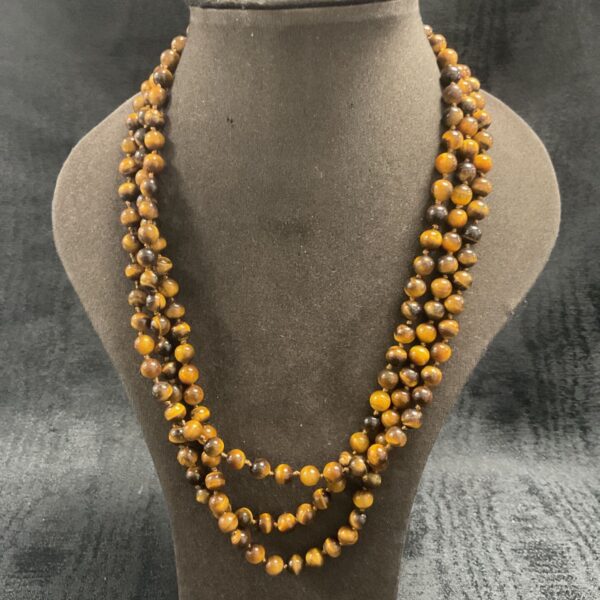 925 Silver clasp Tigers eye multi strand necklace