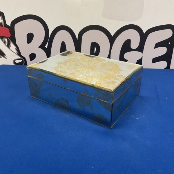 Gilt decorated Mirrored jewellery box