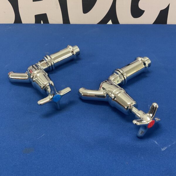 Chrome Hot and cold taps as new