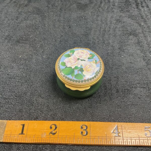 vintage Halcyon days enamel porcelain pill box