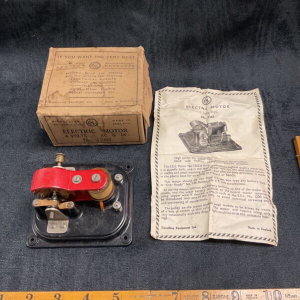 Vintage E S L electric motor in box with instructions
