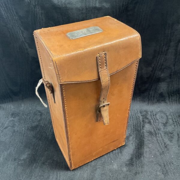Silver mounted leather case
