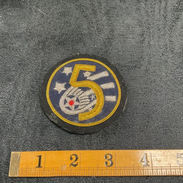 Post World war two Korea USAAF Us Arrmy airforce 5th airforce patch japanese made in bullion on wool