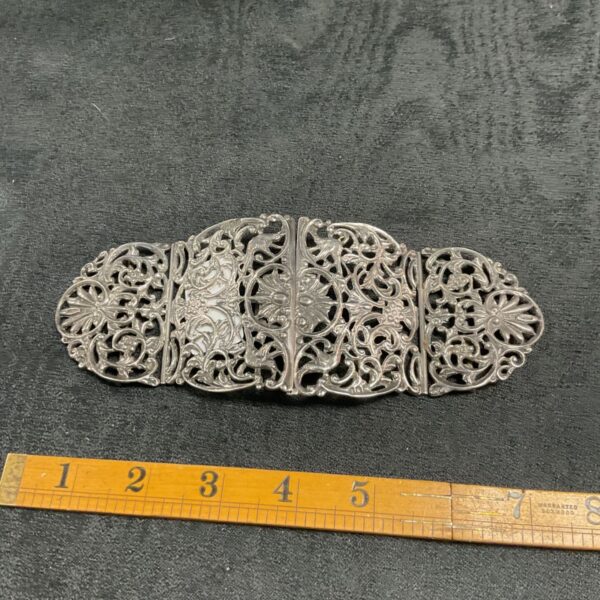 Hallmarked sterling silver grey&Co London 1904 Nurses belt buckle 124g