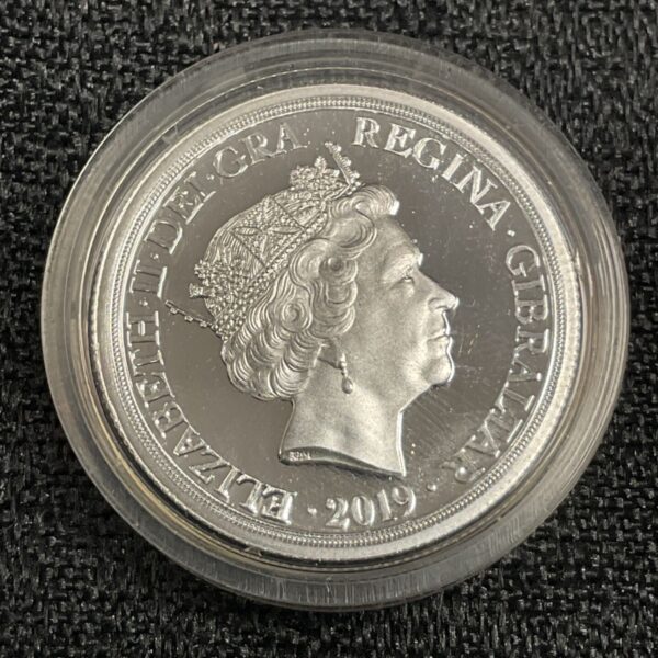 The London Mint Office First strike gibraltar .999 silver sovereign 7.98g