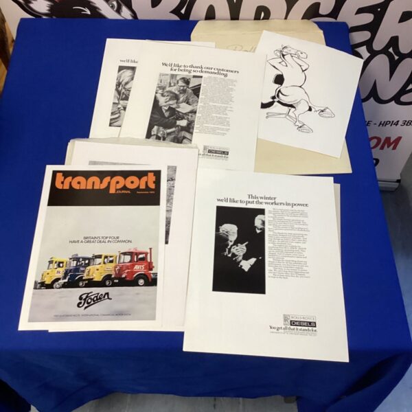 Rolls-royce folder with marketing material & advertising posters