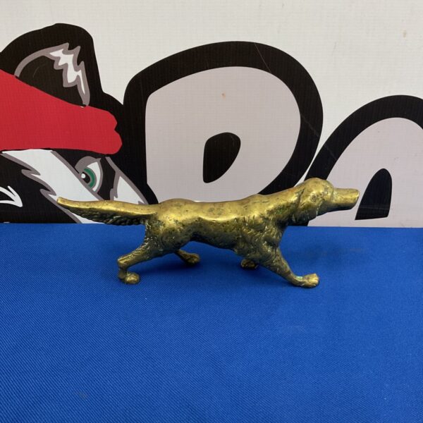 Vintage brass English setter dog ornament