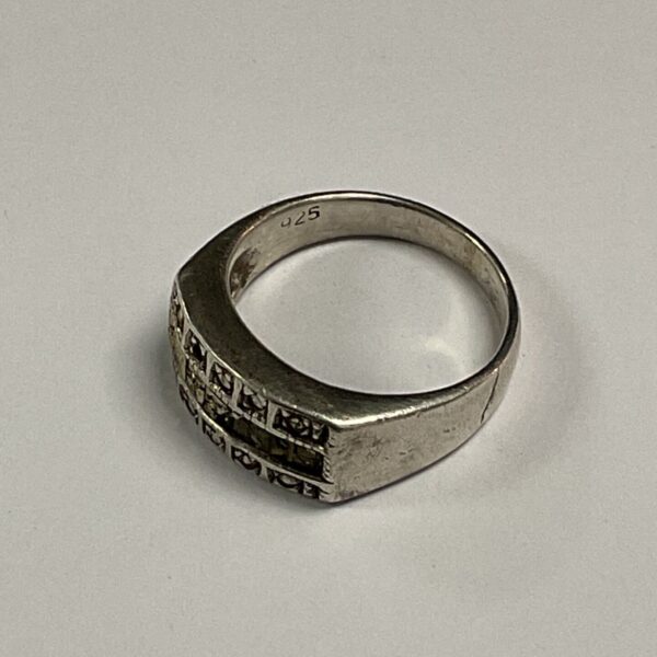 925 Silver marcasite ring size M