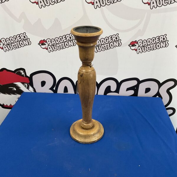Tall wooden candle stick
