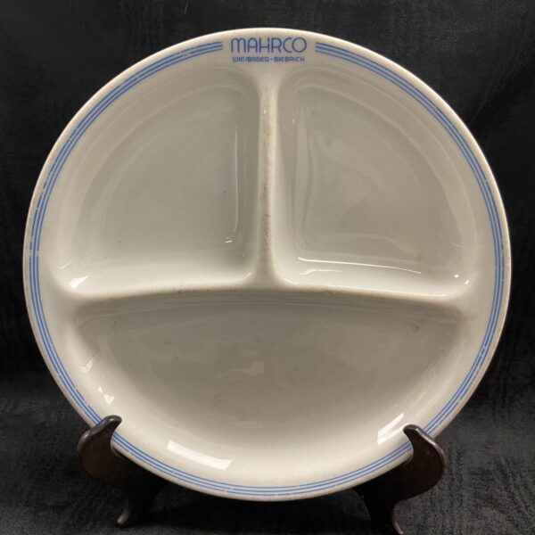 WW2 German Mahrco porcelain sectioned mess plate by Bauscher Weiden