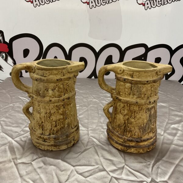 Two hillstonia pottery twin gandled jugs