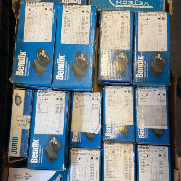 Crate of bendix brake pads audi mecedes volvo citroen bmw hyundai and fiat new old stock