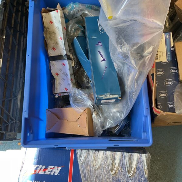 Crate car parts suspension arms joints drop linls and tracking rod road spring new old stock