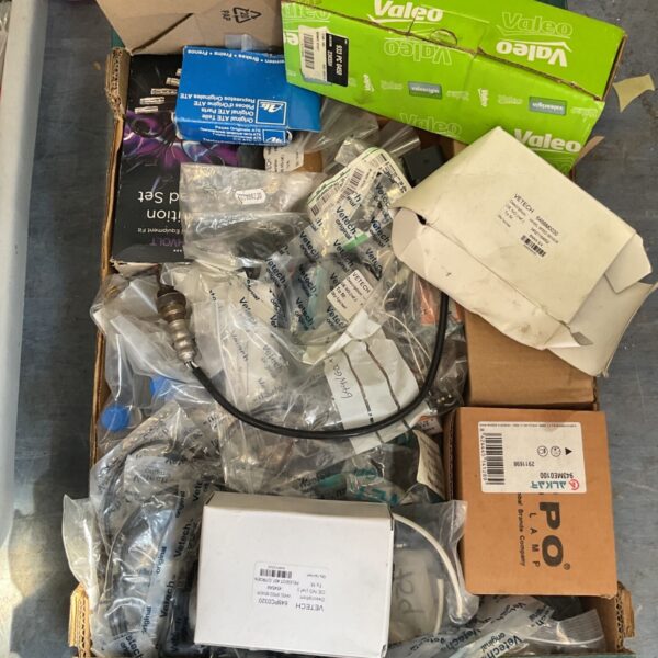 Crate car parts mostly electrical speed sensors brake wear sensors map sensors ignition leads seals gaskets ect new old stock