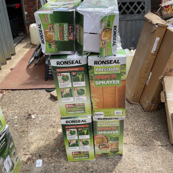 10 ronseal fence sprayers. All from a b&q faulty returns pallet