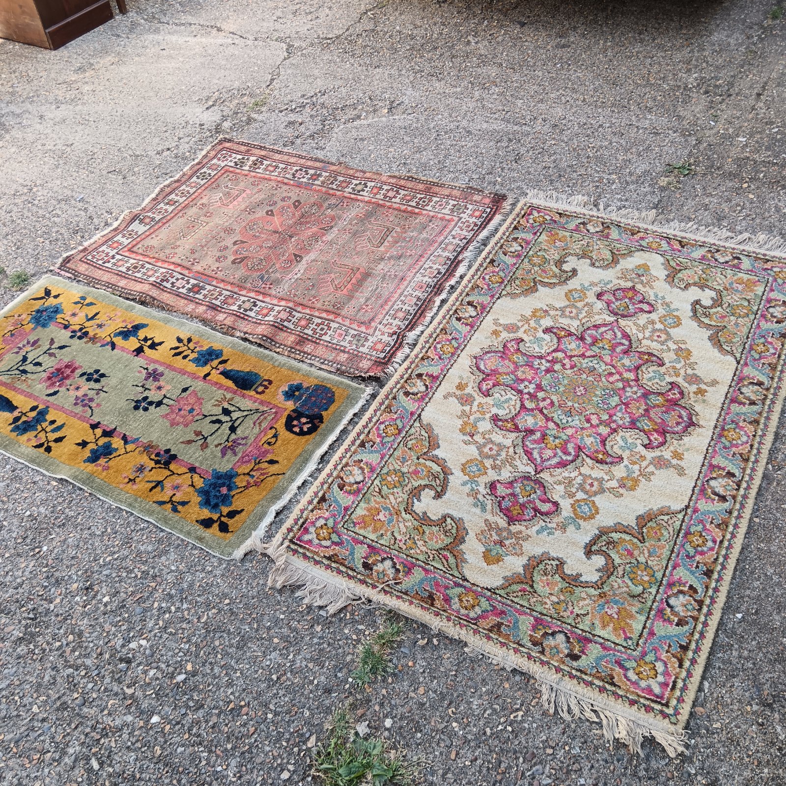 Three small vintage rugs