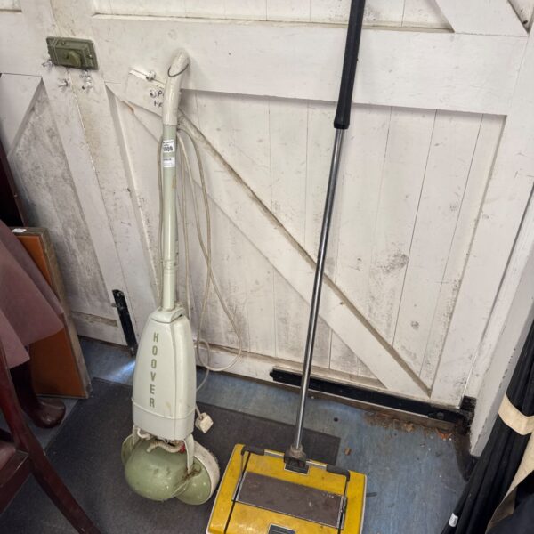 Vintage Hoover hard floor cleaner with a regal carpet sweeper
