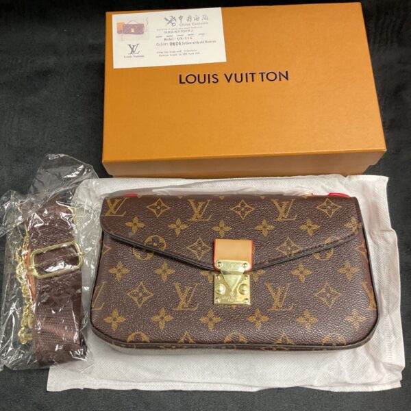 Louis Vuitton Pochette Felicie handbag with box and dust bag.