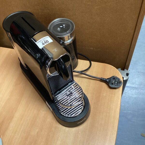 Black Magimix espresso coffee machine for home use.