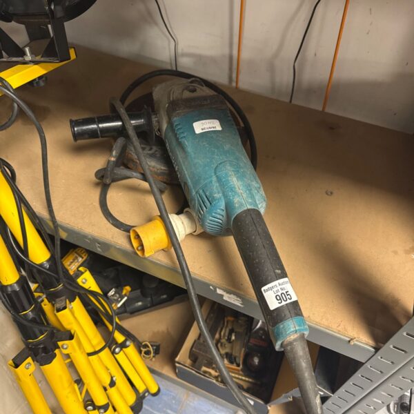 Large Makita 110v angle grinder in used condition.