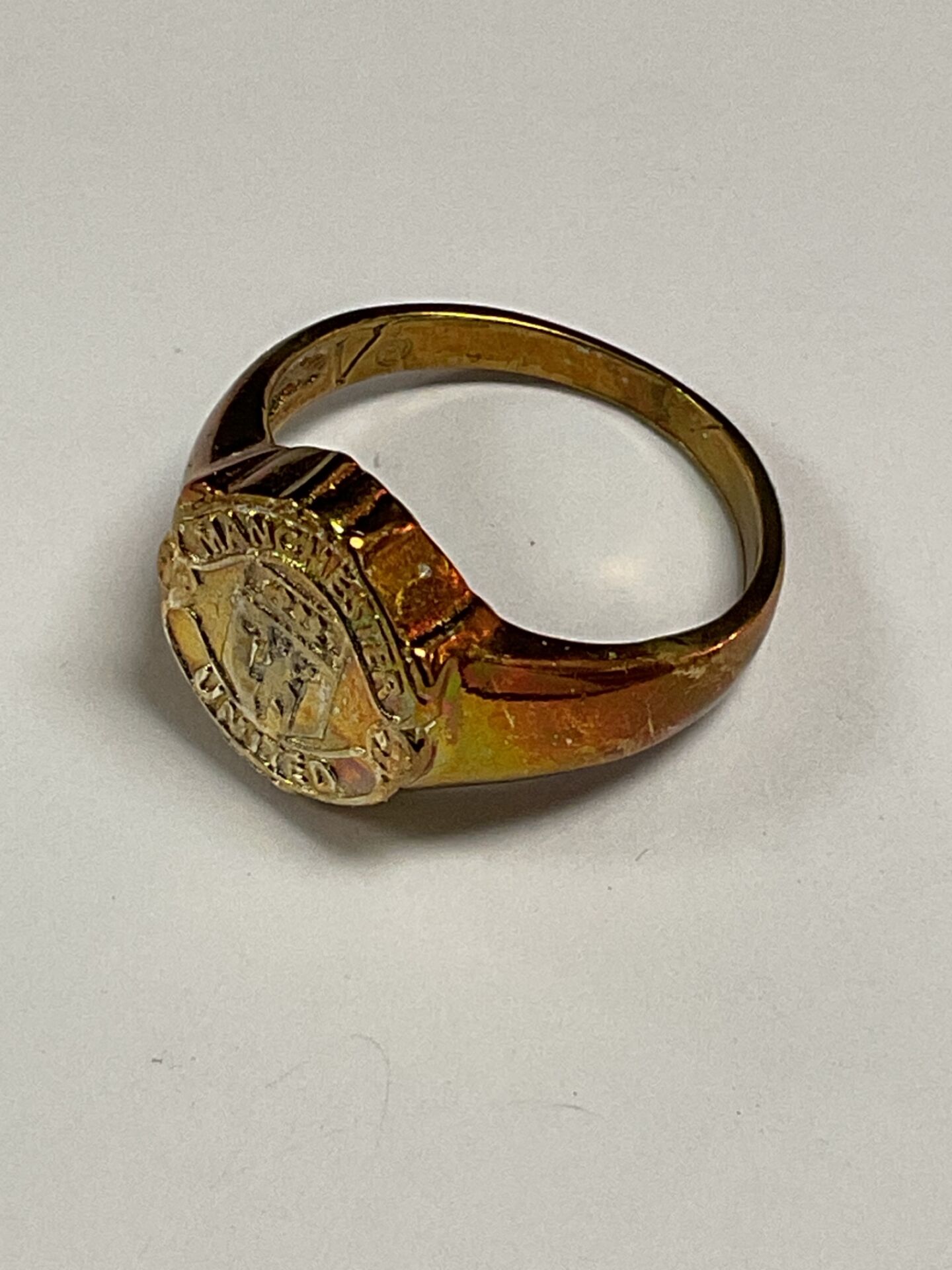 783 Manchester United football club CIGNA ring size V