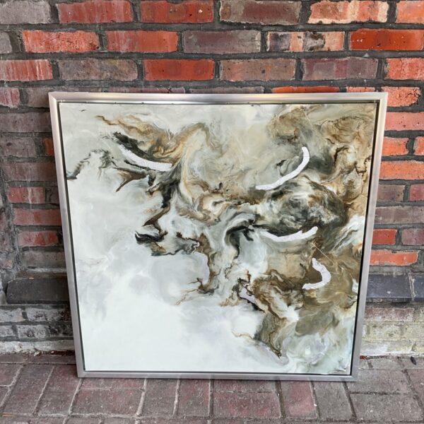 Large marble effect canvas art for modern home decor.