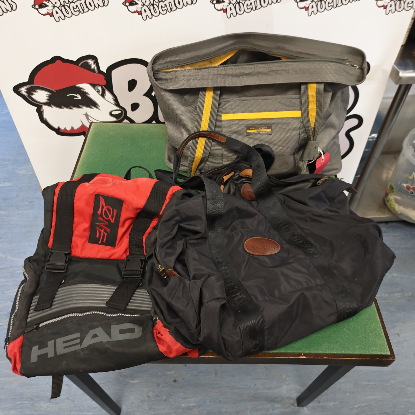 Bag bundle featuring Mulberry, Head, and Ralph Lauren bags.