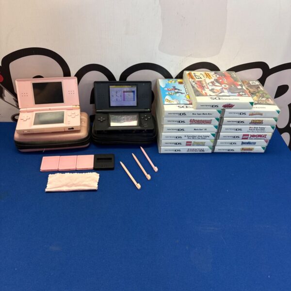 Nintendo DS consoles and games lot for collectors.