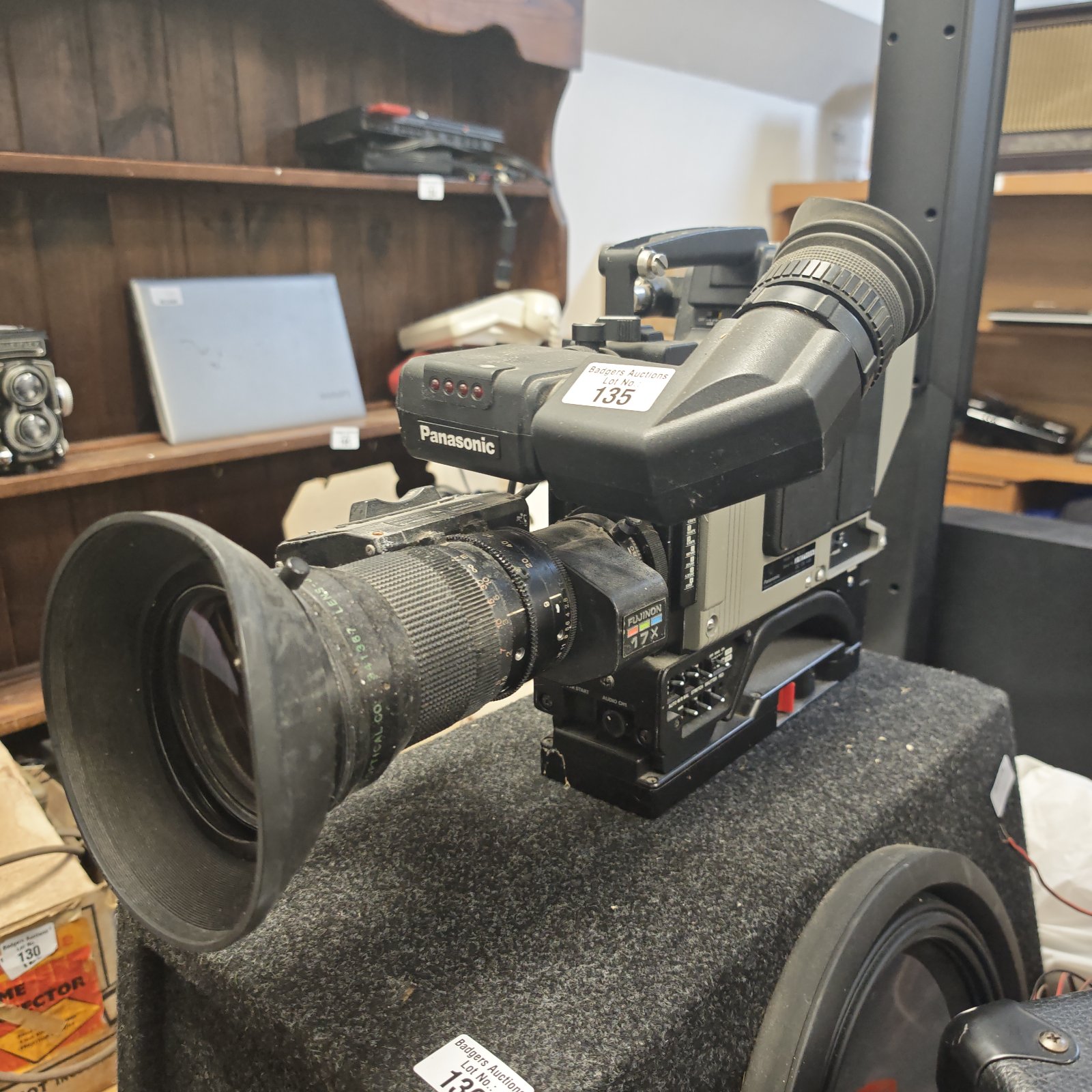 Panasonic AQ-20 3CCD camera with zoom lens and viewfinder.